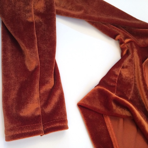 SOLD NWT Nasty Gal And Tie Not Rust Velvet Crop w - Picture 8 of 8